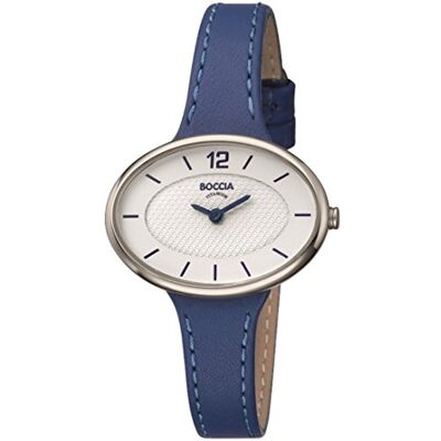 Boccia Montre analogique à quartz pour femme avec bracelet en cuir 3261-03, sangles Boccia Montre analogique à quartz pour femme avec bracelet en cuir 3261-03, sangles