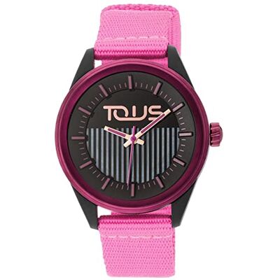 TOUS Montre solaire durable Noir Vibrant Sun, fuchsia, bracelet TOUS Montre solaire durable Noir Vibrant Sun, fuchsia, bracelet
