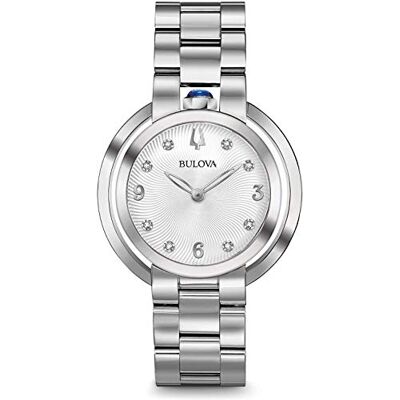 Bulova Montre Femme Analogique Classique Quartz Bracelet Acier Inoxydable 96P184, Argenté., Bracelet Bulova Montre Femme Analogique Classique Quartz Bracelet Acier Inoxydable 96P184, Argenté., Bracelet