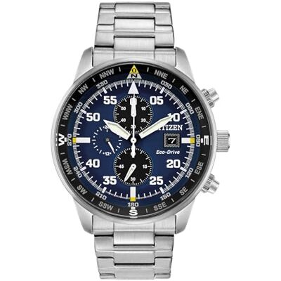 Citizen Montre pour homme Chrono Aviator CA0690-88L Eco-Drive Citizen Montre pour homme Chrono Aviator CA0690-88L Eco-Drive
