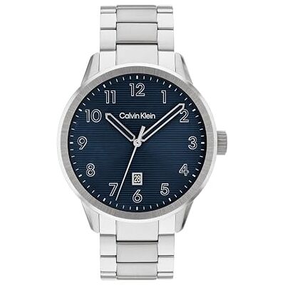 Calvin Montre à Mouvement à Quartz Trois Aiguilles pour Homme Collection MINIMALISTIC PILOT avec Bracelet en Acier Inoxydable Argenté 25200515 Calvin Montre à Mouvement à Quartz Trois Aiguilles pour Homme Collection MINIMALISTIC PILOT avec Bracelet en Acier Inoxydable Argenté 25200515
