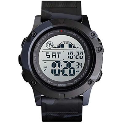 FeiWen Mode Montres de Homme LED Électronique Alarme Chronomètre Temps Double 50M Étanche Outdoor Militaires Plastique Sport Digital Montre Bracelet et Caoutchouc Ruban, Gris Camo, sangle FeiWen Mode Montres de Homme LED Électronique Alarme Chronomètre Temps Double 50M Étanche Outdoor Militaires Plastique Sport Digital Montre Bracelet et Caoutchouc Ruban, Gris Camo, sangle