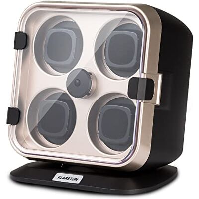 KLARSTEIN Remontoir Automatique de Montres, Boite a Montre Automatique Uk Homme et Femme, Vitrine en Acrylique, LED Bleu, 4 TPD et 3 Modes de Rotation, Moteur de Remontoir à Ressort, Coffret de Luxe KLARSTEIN Remontoir Automatique de Montres, Boite a Montre Automatique Uk Homme et Femme, Vitrine en Acrylique, LED Bleu, 4 TPD et 3 Modes de Rotation, Moteur de Remontoir à Ressort, Coffret de Luxe