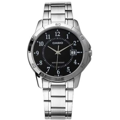 Casio Montre analogique à quartz pour femme avec bracelet en acier inoxydable LTP-V004D-1, Noir, Bracelet Casio Montre analogique à quartz pour femme avec bracelet en acier inoxydable LTP-V004D-1, Noir, Bracelet