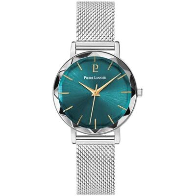 Pierre Lannier Montre femme acier cadran vert collection Multiples Pierre Lannier Montre femme acier cadran vert collection Multiples