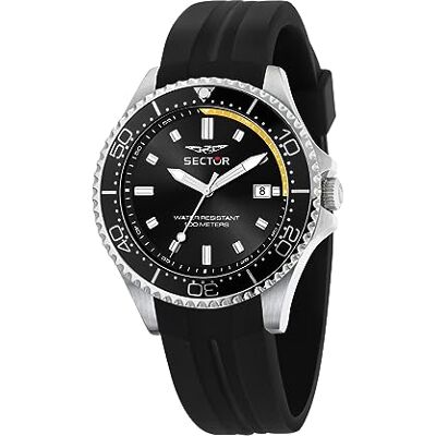 Sector No Limits Montre Homme Collection 230 Limited edition,temps et date,à Quartz R3251161048, Noir, 43mm, Bracelet Sector No Limits Montre Homme Collection 230 Limited edition,temps et date,à Quartz R3251161048, Noir, 43mm, Bracelet
