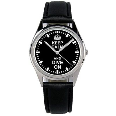 KIESENBERG Montre plongeur cadeau article idée fan femme homme unisexe analogique quartz bracelet bracelet en cuir horloge 36 mm diamètre B-2054, Sangles KIESENBERG Montre plongeur cadeau article idée fan femme homme unisexe analogique quartz bracelet bracelet en cuir horloge 36 mm diamètre B-2054, Sangles