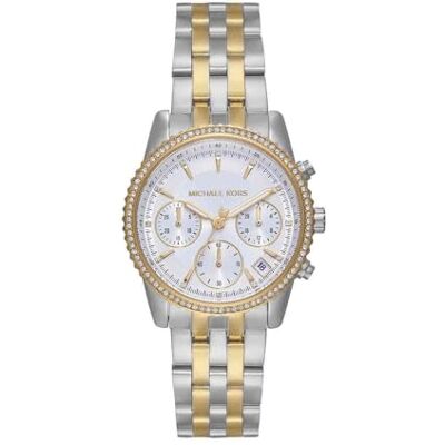 Michael Kors Montre Bryant pour femme, 35mm Mouvement chronographe à quartz avec bracelet en acier inoxydable Michael Kors Montre Bryant pour femme, 35mm Mouvement chronographe à quartz avec bracelet en acier inoxydable