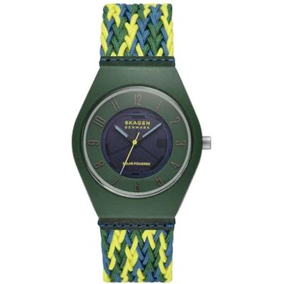 Skagen Montre à quartz analogique pour homme avec bracelet en tissu SKW6881, Multicolore, SKW6881 Skagen Montre à quartz analogique pour homme avec bracelet en tissu SKW6881, Multicolore, SKW6881