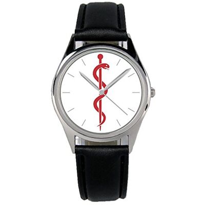 KIESENBERG Montre-bracelet Horloge médecin pharmacien Doctor Cadeau Article Idée cadeau Unisexe Quartz Bracelet en cuir 36 mm de diamètre B-20026 KIESENBERG Montre-bracelet Horloge médecin pharmacien Doctor Cadeau Article Idée cadeau Unisexe Quartz Bracelet en cuir 36 mm de diamètre B-20026