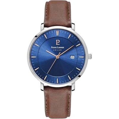Pierre Lannier Homme Analogique Quartz Montre avec Bracelet en Cuir 208H164, Bleu Pierre Lannier Homme Analogique Quartz Montre avec Bracelet en Cuir 208H164, Bleu