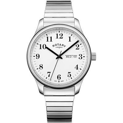 Rotary Heritage Altera Montre bracelet extensible en acier inoxydable pour homme Rotary Heritage Altera Montre bracelet extensible en acier inoxydable pour homme