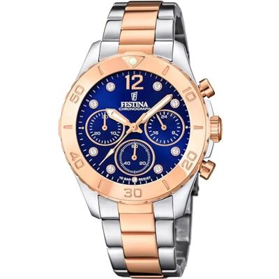 Festina Montre pour Femmes Boyfriend F20605/3 en Acier Inoxydable, Classique Festina Montre pour Femmes Boyfriend F20605/3 en Acier Inoxydable, Classique