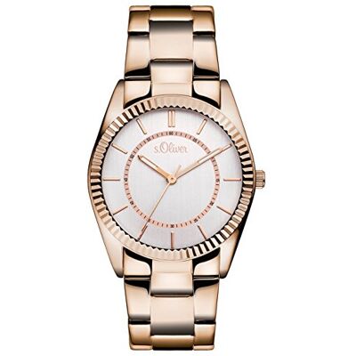 s.Oliver s. Oliver – Montre Bracelet à Quartz analogique en Acier Inoxydable So'de 3190 de MQ, Or Rose/Or Rose, bracelet s.Oliver s. Oliver – Montre Bracelet à Quartz analogique en Acier Inoxydable So'de 3190 de MQ, Or Rose/Or Rose, bracelet