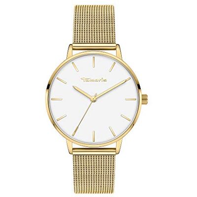 Tamaris Montre pour femme Simple, Maille dorée, 36 mm, Maille dorée Tamaris Montre pour femme Simple, Maille dorée, 36 mm, Maille dorée