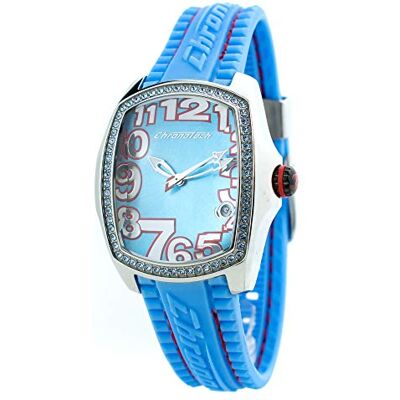 Chronotech Montre analogique CT7016LS-13, bleu, 33MM, bande Chronotech Montre analogique CT7016LS-13, bleu, 33MM, bande