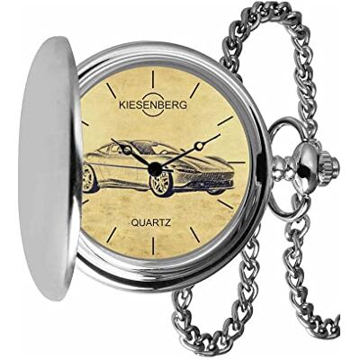 KIESENBERG Montre de poche vintage en argent cadeau personnel pour les fans de Roma TA-5628, argenté KIESENBERG Montre de poche vintage en argent cadeau personnel pour les fans de Roma TA-5628, argenté