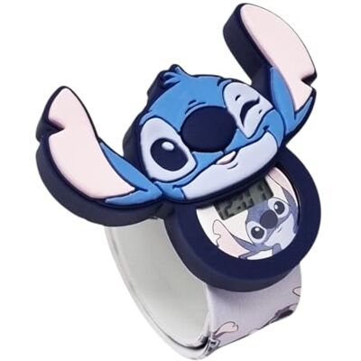 Disney Montre numérique Stitch 3D Bracelet Slap Band Disney Montre numérique Stitch 3D Bracelet Slap Band