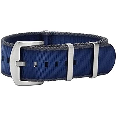 masar 18mm Premium NATO Nylon Grey Blue Boucle Acier Brossé – Bracelet Montre Universel – Gris Bleu masar 18mm Premium NATO Nylon Grey Blue Boucle Acier Brossé – Bracelet Montre Universel – Gris Bleu