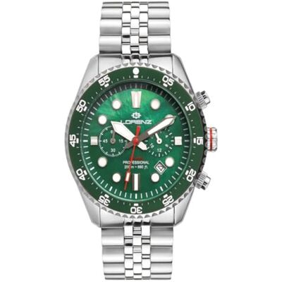 Lorenz Shark V Chrono 030285CC Chronographe sportif pour homme Montre à quartz avec bracelet en acier Plongeur professionnel jusqu'à 200 mètres Boîte avec bracelet en caoutchouc Lorenz Shark V Chrono 030285CC Chronographe sportif pour homme Montre à quartz avec bracelet en acier Plongeur professionnel jusqu'à 200 mètres Boîte avec bracelet en caoutchouc
