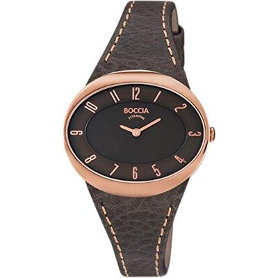 Boccia 3165-20 Montre Femme Quartz Analogique Bracelet Cuir Marron Boccia 3165-20 Montre Femme Quartz Analogique Bracelet Cuir Marron