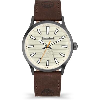 Timberland Homme Analogique Quartz Montre avec Bracelet en Cuir TDWGA2152004, Marron, sangle Timberland Homme Analogique Quartz Montre avec Bracelet en Cuir TDWGA2152004, Marron, sangle