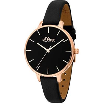 s.Oliver Montre Femme, Noir, sangles s.Oliver Montre Femme, Noir, sangles