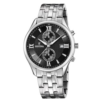 Festina Montre Timeless Chronograph F6854/8 en acier Festina Montre Timeless Chronograph F6854/8 en acier