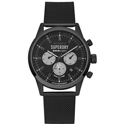 Superdry Montre à quartz pour homme avec bracelet en acier inoxydable SYG256BM, Bracelet Superdry Montre à quartz pour homme avec bracelet en acier inoxydable SYG256BM, Bracelet