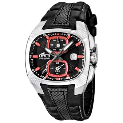 Lotus Doom Montre Homme Analogique Quartz avec Bracelet Cuir 15753/4, Noir, sangle Lotus Doom Montre Homme Analogique Quartz avec Bracelet Cuir 15753/4, Noir, sangle