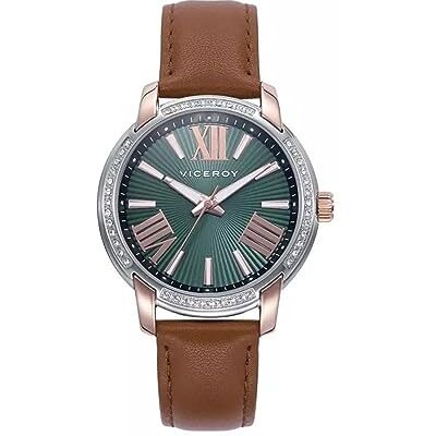 Viceroy Montre en acier inoxydable et cuir pour femmes Chic 401272-63 Viceroy Montre en acier inoxydable et cuir pour femmes Chic 401272-63