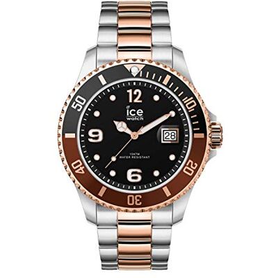 ICE-WATCH ICE steel Chic silver rose-gold Montre argent pour homme avec bracelet en metal 016548 (Large) ICE-WATCH ICE steel Chic silver rose-gold Montre argent pour homme avec bracelet en metal 016548 (Large)