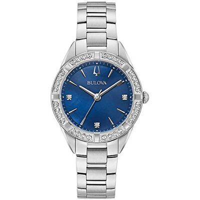 Bulova Montre à quartz analogique pour femme avec bracelet en acier inoxydable 96R243 Bulova Montre à quartz analogique pour femme avec bracelet en acier inoxydable 96R243