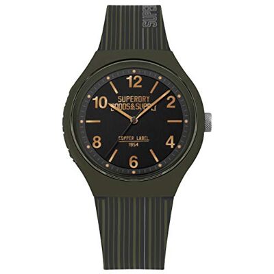 Superdry Montre à quartz analogique pour homme avec bracelet en silicone SYG252N Superdry Montre à quartz analogique pour homme avec bracelet en silicone SYG252N