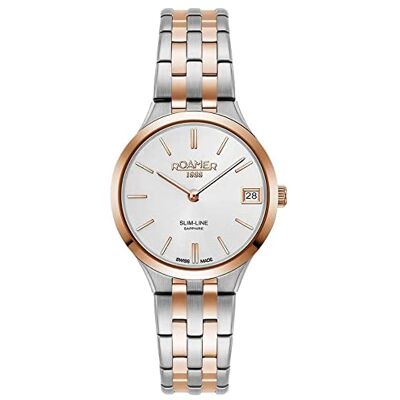 Roamer Montre classique bicolore fine pour femme 512857 49 15 20, Bracelet Roamer Montre classique bicolore fine pour femme 512857 49 15 20, Bracelet