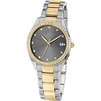 JACQUES LEMANS La Passion LP-133G Montre Femme Bracelet Métal Acier Inoxydable Massif IP Or/Bicolore Pierres Swarovski JACQUES LEMANS La Passion LP-133G Montre Femme Bracelet Métal Acier Inoxydable Massif IP Or/Bicolore Pierres Swarovski