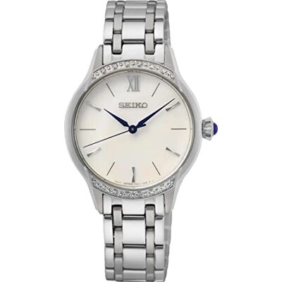 Seiko SRZ543P1 Montre à quartz pour femme en acier inoxydable avec bracelet en acier inoxydable, argenté, Bracelet Seiko SRZ543P1 Montre à quartz pour femme en acier inoxydable avec bracelet en acier inoxydable, argenté, Bracelet