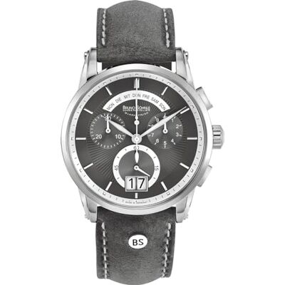 Bruno Söhnle 17-13227-241 Montre à quartz analogique avec bracelet en cuir de veau, gris, Sangles Bruno Söhnle 17-13227-241 Montre à quartz analogique avec bracelet en cuir de veau, gris, Sangles