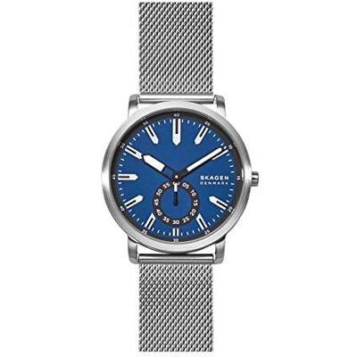 Skagen Montre à Trois Aiguilles Colden pour Homme, Acier Inoxydable Argenté, SKW6610, Blue, SKW6610 Skagen Montre à Trois Aiguilles Colden pour Homme, Acier Inoxydable Argenté, SKW6610, Blue, SKW6610