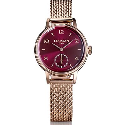 Locman Montre Femme Acier Rose 1960 Rouge Locman Montre Femme Acier Rose 1960 Rouge