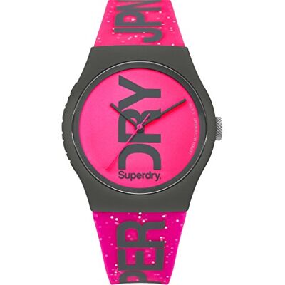 Superdry Femme Analogique Quartz Montre avec Bracelet en Silicone SYL189PP, Bracelet Superdry Femme Analogique Quartz Montre avec Bracelet en Silicone SYL189PP, Bracelet