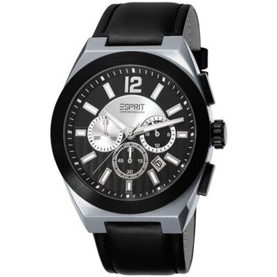 ESPRIT ES102521002 Montre Homme Quartz Analogique Bracelet Cuir Noir ESPRIT ES102521002 Montre Homme Quartz Analogique Bracelet Cuir Noir