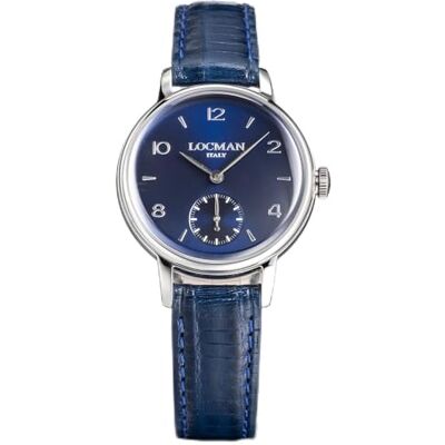 Locman Montre Femme Acier 1960 Bleu, bracelet Locman Montre Femme Acier 1960 Bleu, bracelet