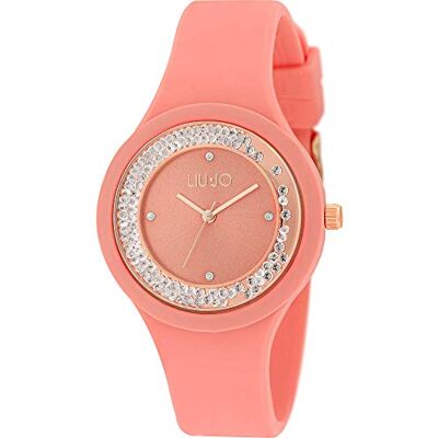 Liu Jo LiuJo TLJ1422 Montre à quartz analogique pour femme avec bracelet en silicone, Or rose, Lanières Liu Jo LiuJo TLJ1422 Montre à quartz analogique pour femme avec bracelet en silicone, Or rose, Lanières
