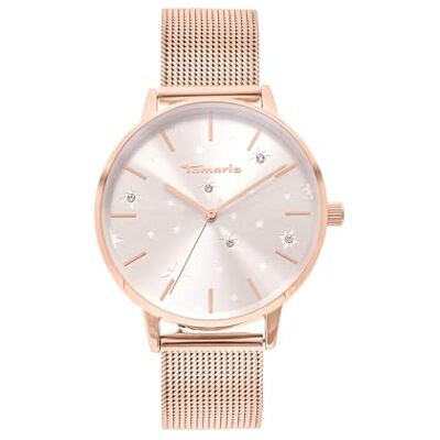 Tamaris Montre pour femme Simple, Maille scintillante or rose, Maille scintillante or rose Tamaris Montre pour femme Simple, Maille scintillante or rose, Maille scintillante or rose