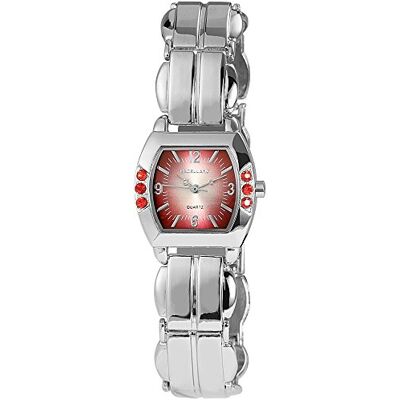 Excellanc 150125000008 Montre Femme Quartz Analogique Bracelet différents matériaux Argent, Rouge/Argent, bracelet Excellanc 150125000008 Montre Femme Quartz Analogique Bracelet différents matériaux Argent, Rouge/Argent, bracelet
