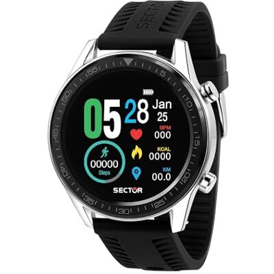 Sector No Limits S-02 Montre Homme, Smart, rtz R3251232001, Noir, 46mm, sangle Sector No Limits S-02 Montre Homme, Smart, rtz R3251232001, Noir, 46mm, sangle