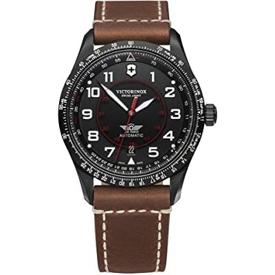 Victorinox Montre V241886 airboss mécanique Marron, sangle Victorinox Montre V241886 airboss mécanique Marron, sangle