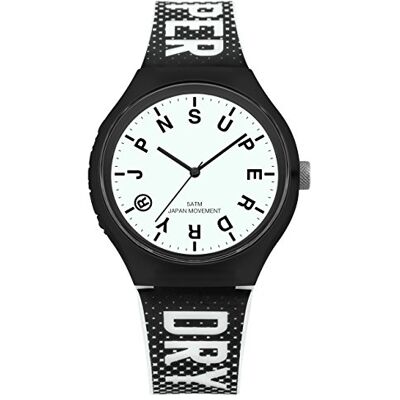 Superdry Montre à quartz analogique pour homme avec bracelet en silicone SYG224B Superdry Montre à quartz analogique pour homme avec bracelet en silicone SYG224B