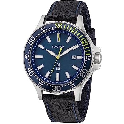 Nautica Montre Casual NAPCBF202, Argenté/bleu., Sangle Nautica Montre Casual NAPCBF202, Argenté/bleu., Sangle
